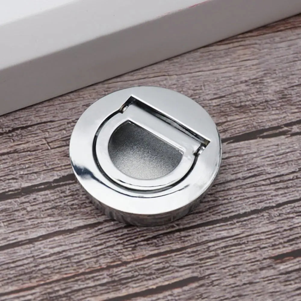 Modern Stainless Steel Door Handles Round Cupboard Tatami Cabinet Handle Pull Wardrobe Recessed Door Knob Tatami