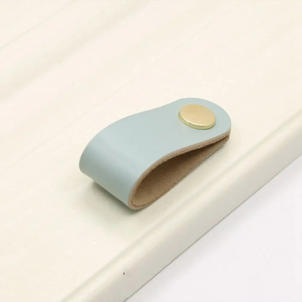 Nordic Modern Style Soft Kitchen Wardrobe Cabinet Environmentally Door Pulls Drawer Handle Furniture Knobs Leather Handle