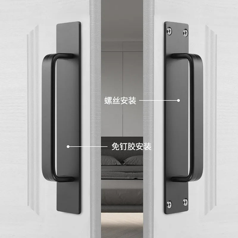 WV No-drill door handle aluminum alloy small handle for wooden doors windows, sliding doors, glass sliding doors cabinet drawers
