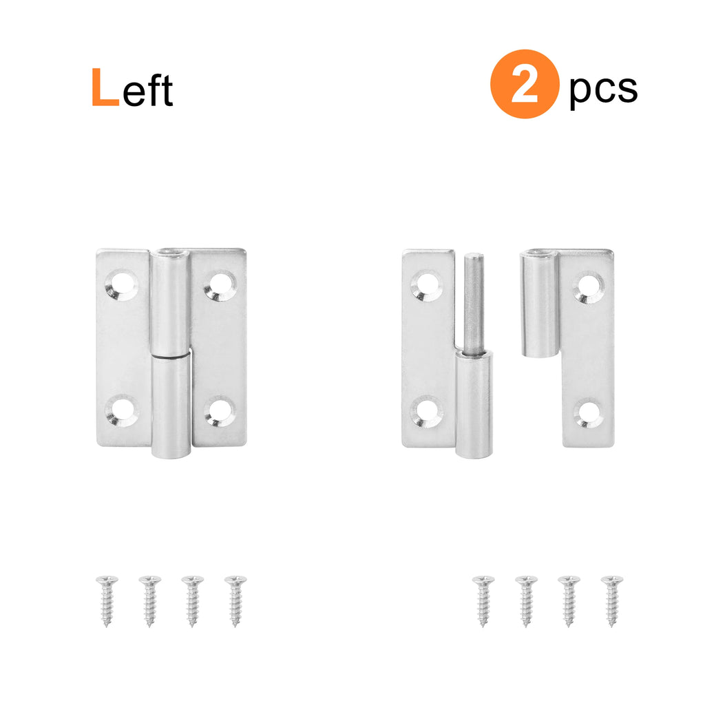 2PCS Stainless Steel Detachable Hinge 270 Degree Black Removable Wooden Furniture Door Hinges for Cabinet Cupboard Closet Box