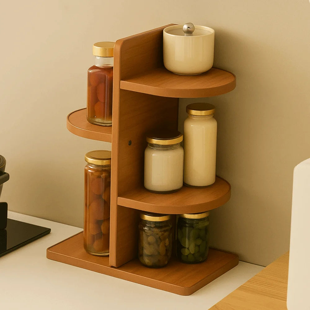 Practical Large Capacity Spice Storage Rack Anti-drop Space Saving Cup Holder Decorative Seasoning Bottle Holder Countertop