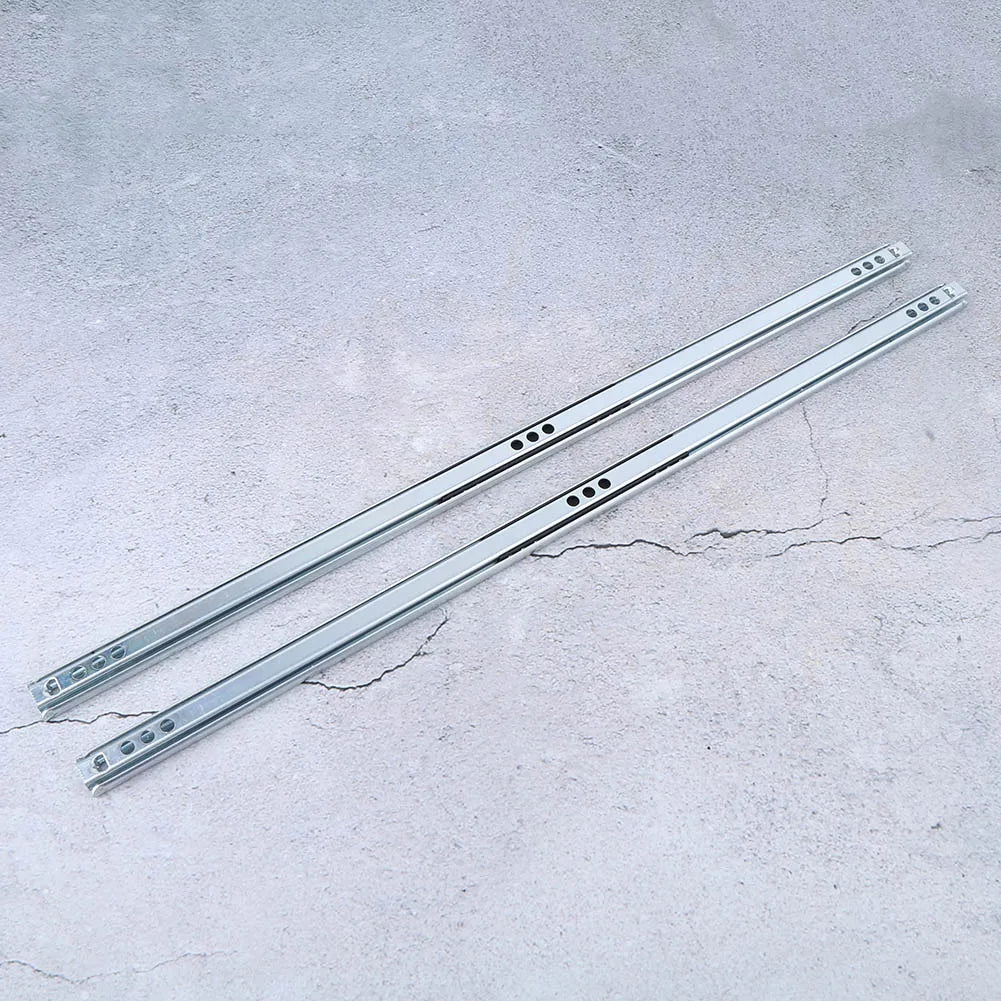 2Pcs/Set 450x17mm Drawer Steel Ball Slide Rail Hardware Accessory for Cabinet Closets Drawer Ball Bearing Slide Drawer Hardware