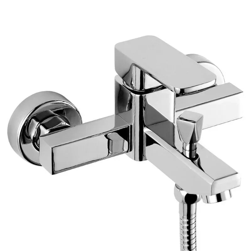 Bathroom Faucets Hot and Cold Shower Tap Wall Mounted  Mixing Valve Single Handle Dual Control Bathtub Faucet Shower Accessories