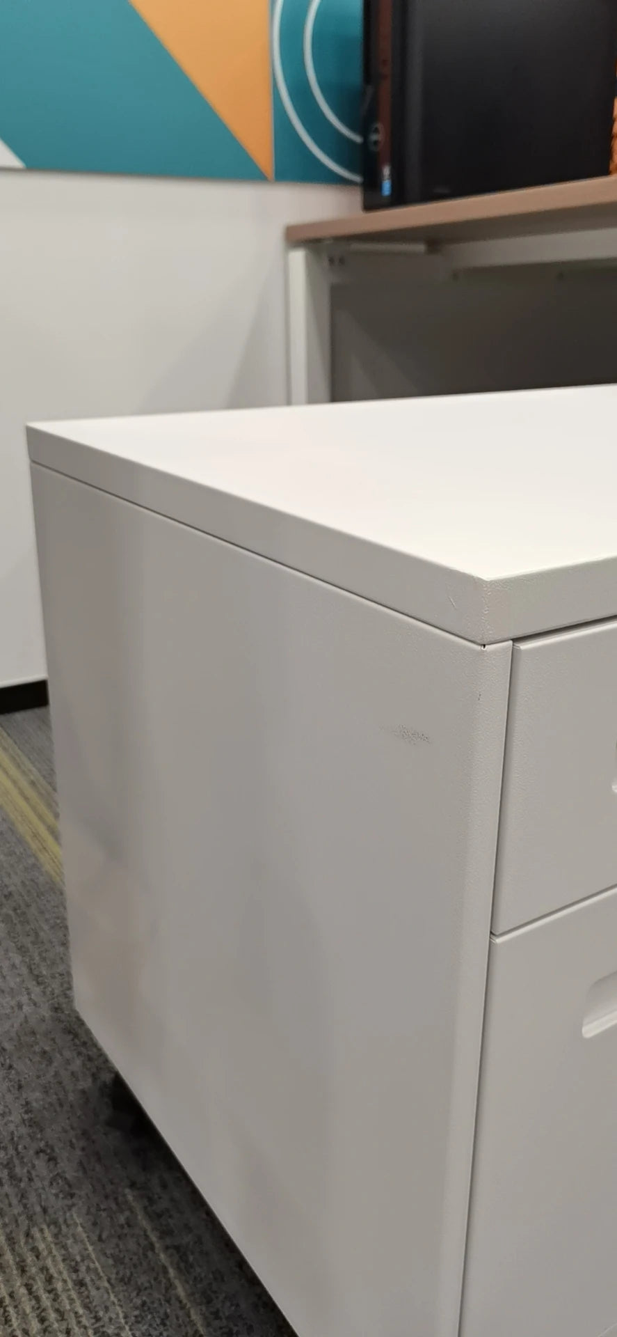 Modern 2 Tier 2 Drawer Steel Black Lateral File Cabinet With Handle With Fire And Moisture-proof For Home Office Furniture