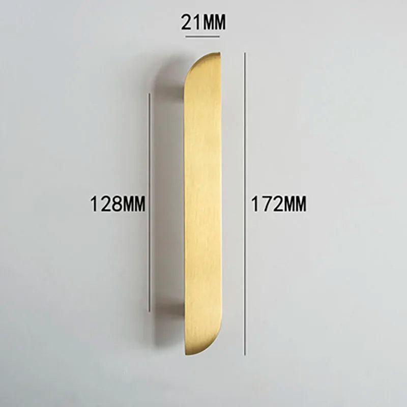 Modern Simple Wardrobe Handles Cabinet Knobs Furniture Door Pulls for drawer dresser cupboard Brass Hardware