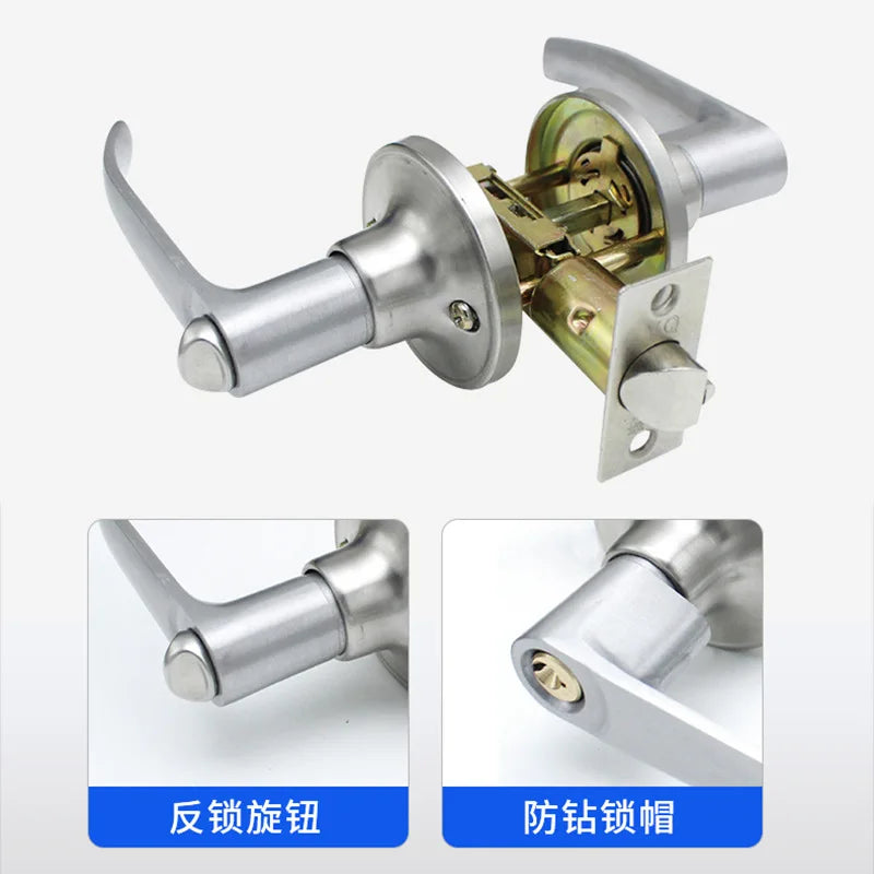 Door Handle Lock Entry Sliding Front Doors Entrance Keyed Locks Home Use for Bedroom Living Room Indoor Household