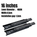Cold Rolled Steel Hydraulic Damping Silent Three-Section Wardrobe Drawer Slides with Guide Rail Hardware