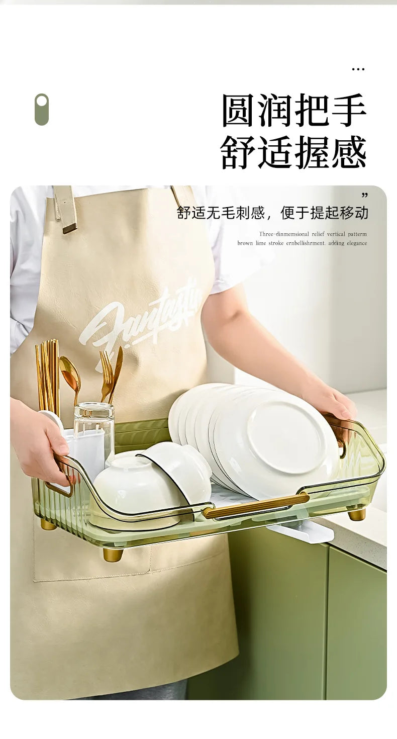 Kitchen Plate Pan Dish Drying Rack Sink Dish Drainer Detachable Rack Organizer Holder for Kitchen Countertop Utensil Holder