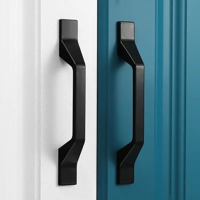 Black Handles Furniture Cabinet Knobs Muebles  Kitchen  Drawer Knobs Cabinet Pulls Cupboard  Knobs