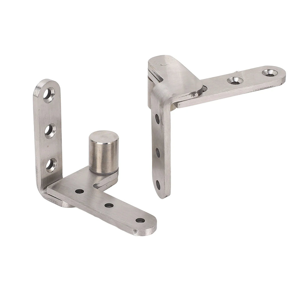 Door Pivot Hinges Heavy Duty Stainless Steel 270 Degree Rotating Inset Hinge Left Right Maximum Load 130lbs Silver Brushed