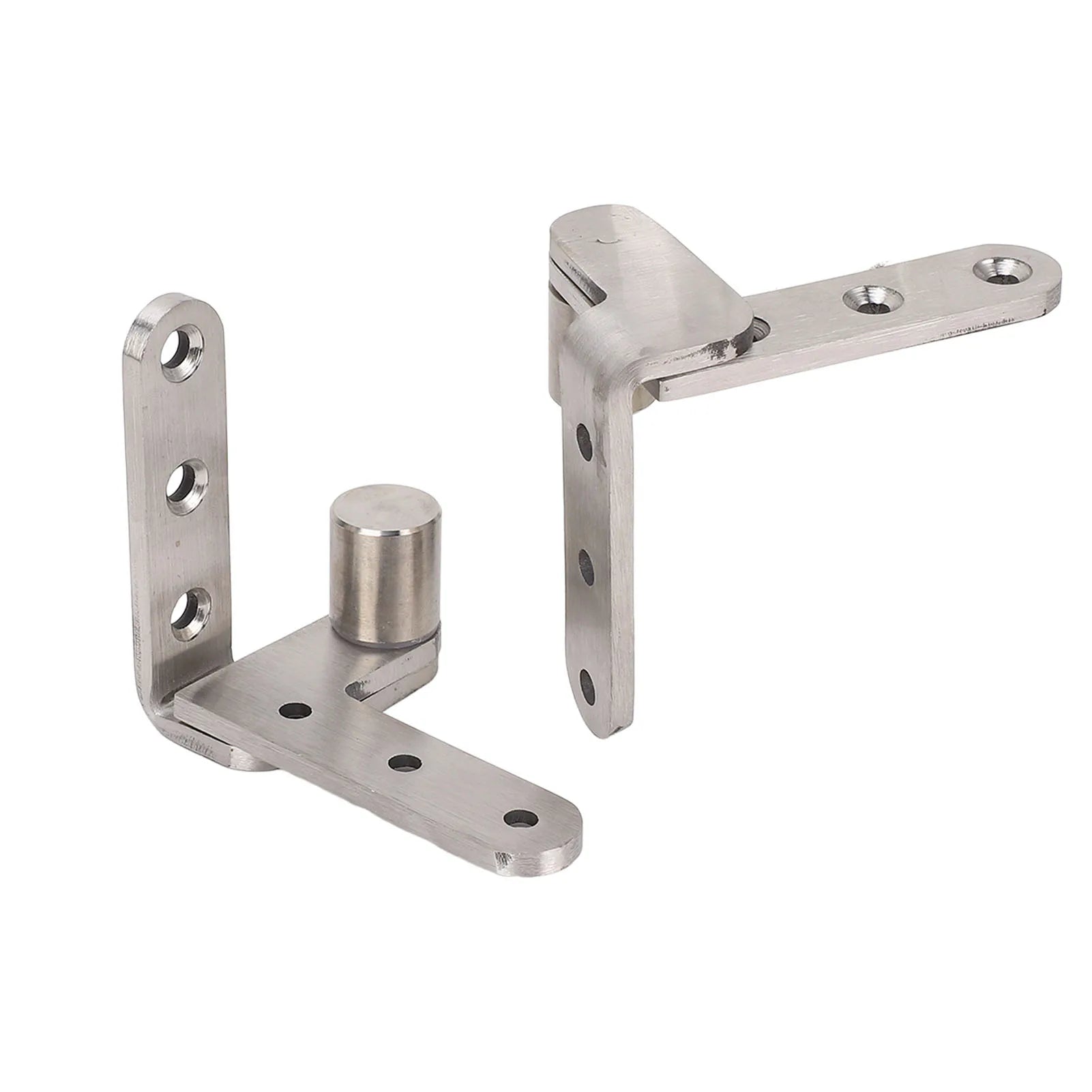 Door Pivot Hinges Heavy Duty Stainless Steel 270 Degree Rotating Inset Hinge Left Right Maximum Load 130lbs Silver Brushed