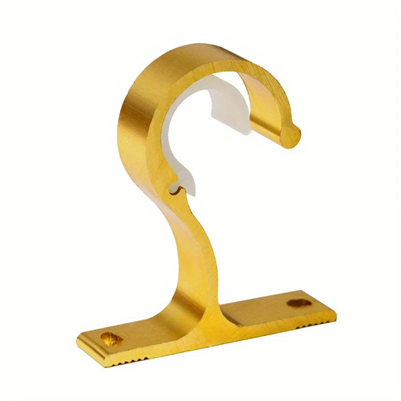 Curtain Rods Bracket Hanger Hook Rod Support Clamp Crossbar Fixing Clip Wall Hooks Organizer Rails Rack Home Storage