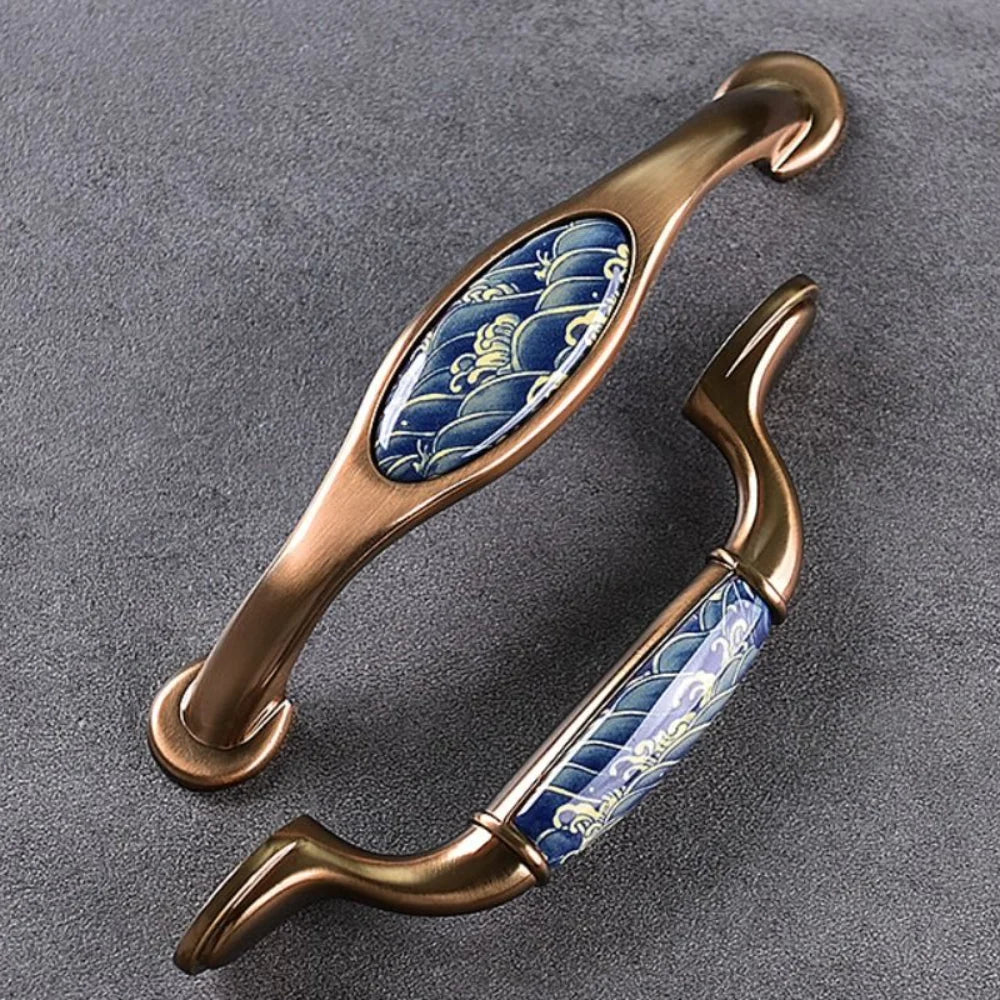 2pcs High-end Luxury Handles Contemporary Sleek American-style Handles Ceramic Minimalist Design Cabinet Handles Drawers