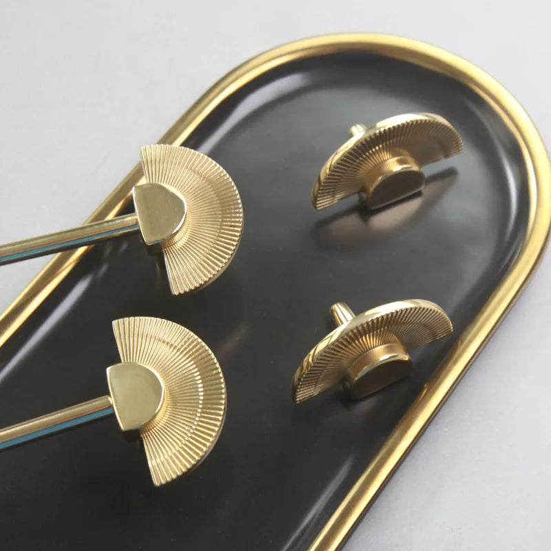 Cabinet Door Handle Pure Copper Simple Nordic Drawer Cabinet Single Hole New Chinese Light Luxury Brass Wardrobe Door Handle