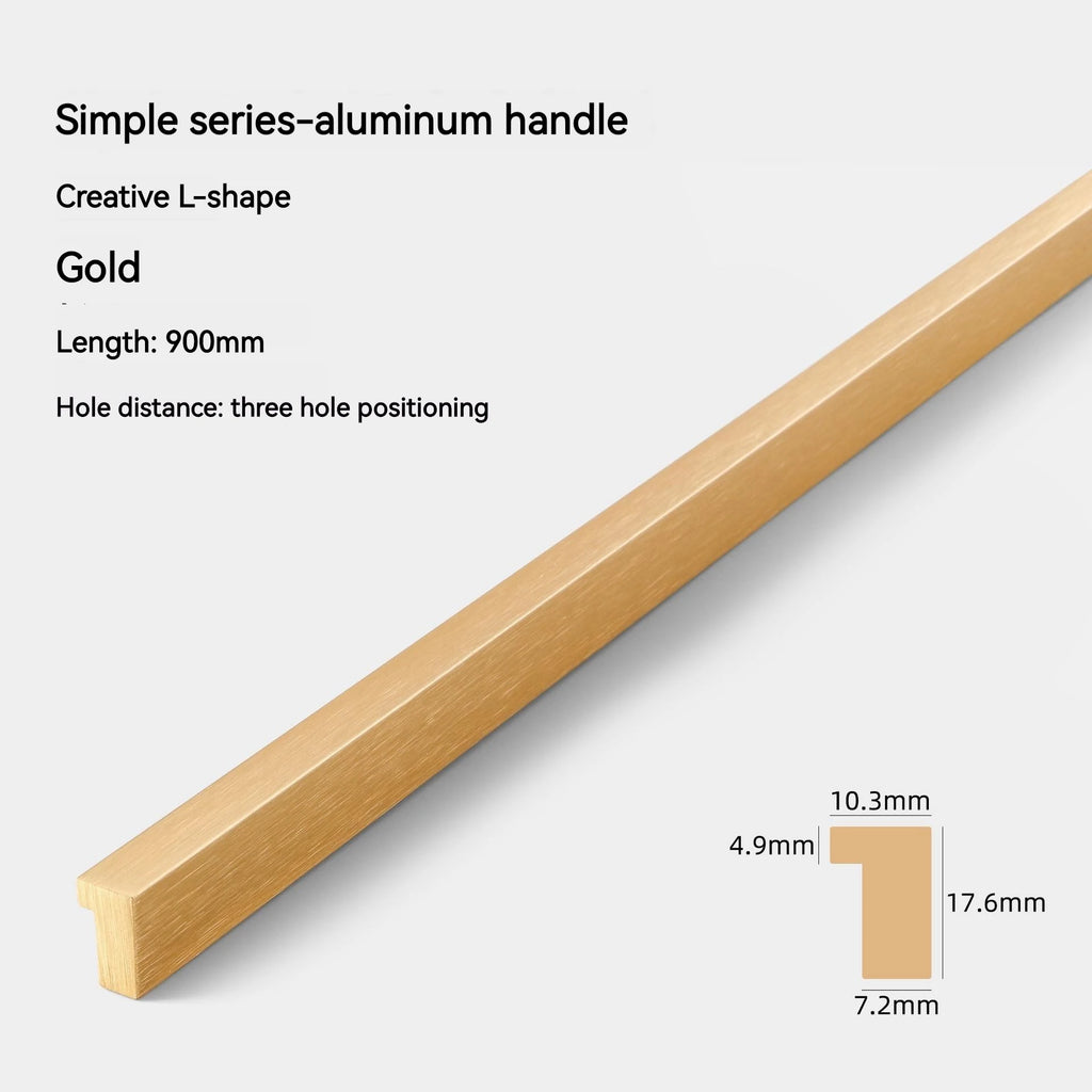 Modern Long Cabinet Door Handles 700-1200mm Brushed Gold Silver T Bar Aluminum Cupboard Pulls Drawer Knob Furniture Hardware