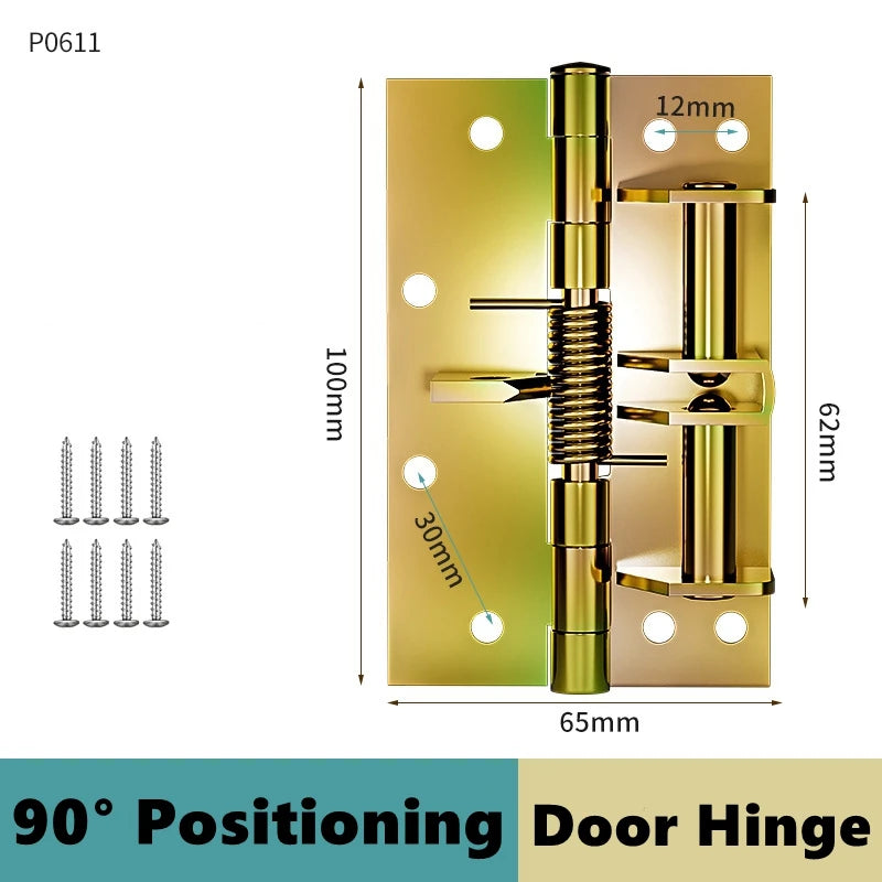Automatic Door Closer Hinge FFurniture Fittings Hardware Multi-function Detachable Self Closing Spring Hinge Positioning Closer