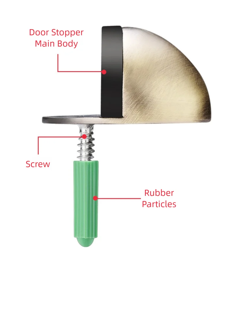 New No-Drill Magnetic Door Stopper - Silicone Anti-Collision Buffer for Glass & Bedroom Doors, Windproof Floor Mount