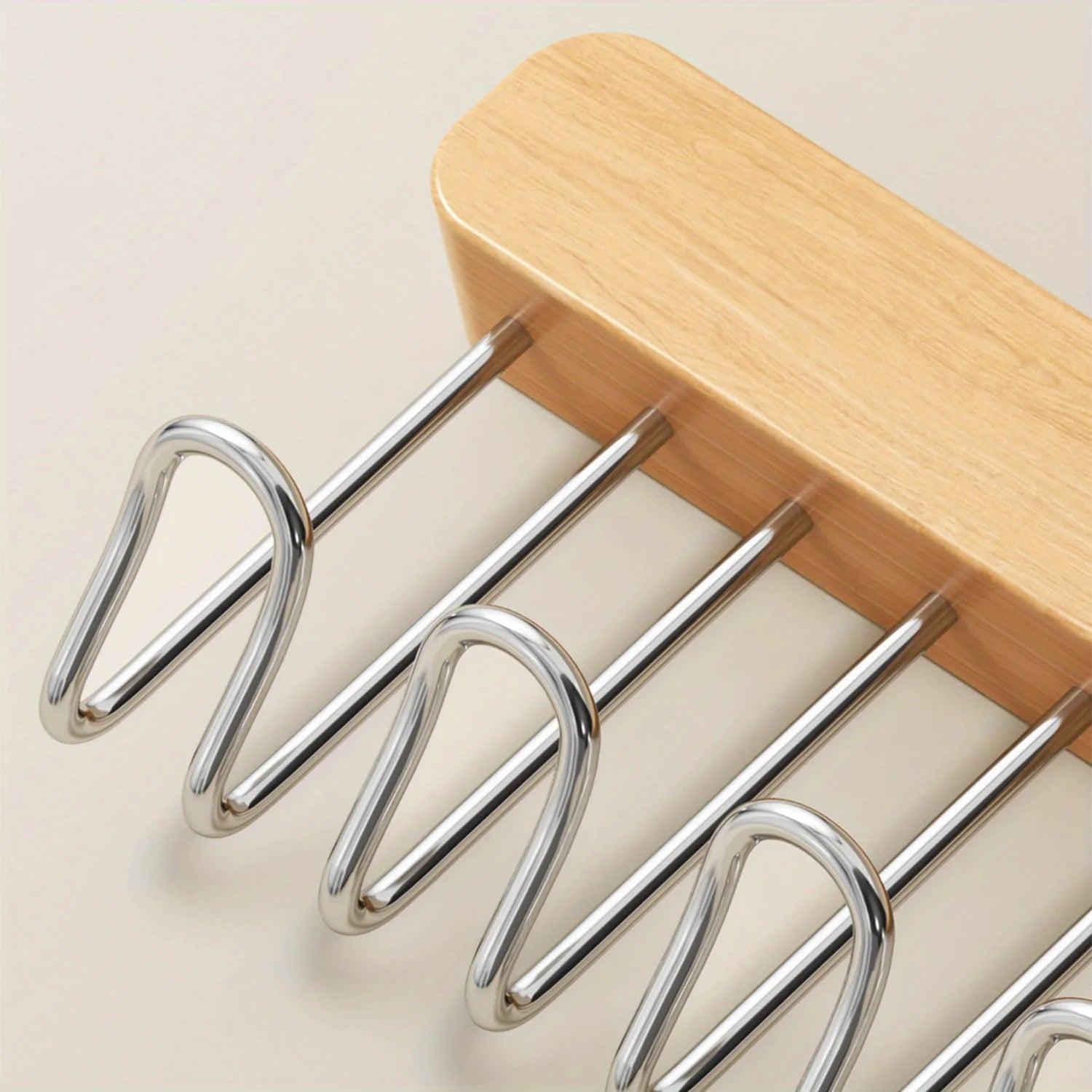 Clothes Hanger Bar for Closet Multifunctional Pull Out Hook Rack Wardrobe Sliding Rack Space Saving Closet Rod for Ties Scarves