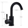 Modern Faucet Bathroom Modern Household Basin Tap  Black/Silver Sink Vessel Stainless Steel Hot and Cold Water Mixer Tap