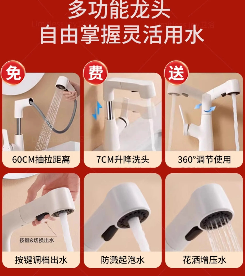 Bathroom cabinet ceramic integrated basin washbasin cabinet combination cream toilet washbasin bathroom cabinet washbasin