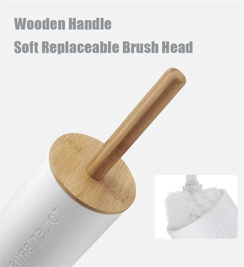 Bamboo Bathroom Accessories Toilet Brush Toothbrush Holder Gargle Cup Soap Holder Lotion Dispenser Bathroom Essential Accessory