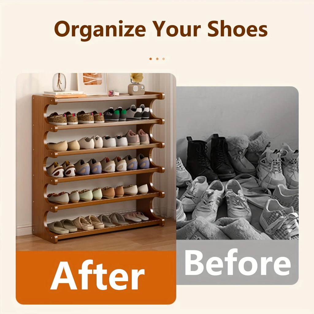 Practical Storage Rack, Shoe Rack, Space-Saving Design, Multi-Layer Independent Storage Rack, Wood Grain Finish, Easy to Assemble, Self-Supporting Cube Shoe Rack, Shelves, Suitable for Dormitories and Entryways, Easy to Assem