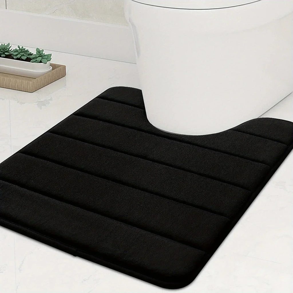U-shaped Bathroom Carpet Toilet Mat Bathroom Mat Bathroom Carpet Memory Foam Bathroom Mat Anti-skid Super Absorbent