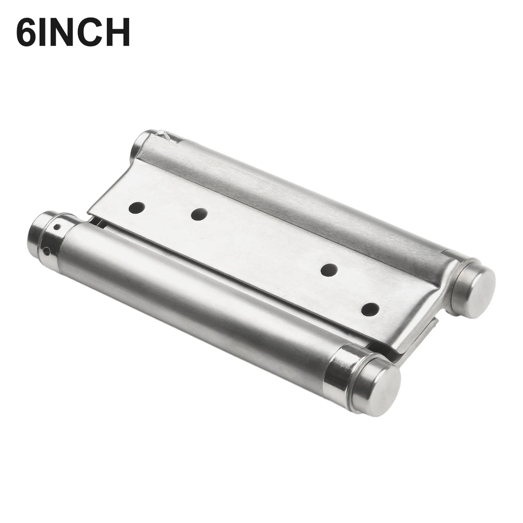 Double Spring Hinge Two-Way Free Door Hinge Stainless Steel  Automatic Door Closing Garage Door Hinges Fence Dedicated Hardware