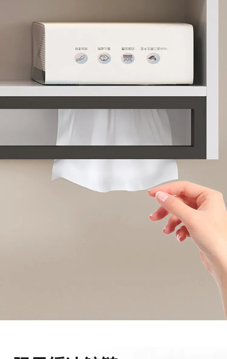 Bathroom Mirror Cabinet Wall Mounted LED Waterproof Aluminum Medicine Cabinet with Storage Shelf Towel Rod for Home Bathroom