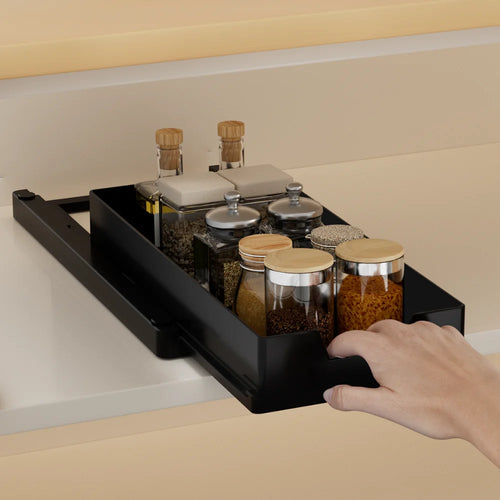 1Pcs Kitchen Storage Rack With Pull-Out Rack Kitchen Drawer Type Storage Tray Spice Box Storage Rack Household Cabinet Organizer