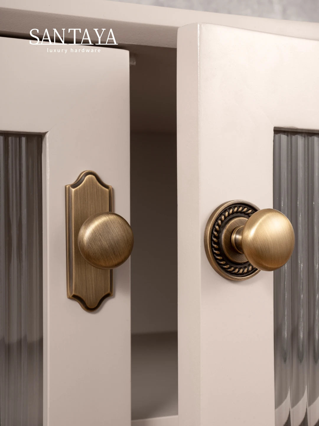 Santaya Antique Brass Cabinet Handles With Backplate Solid Bronze Wardrobe Pulls Kitchen Cupboard Door Knobs Furniture Handle