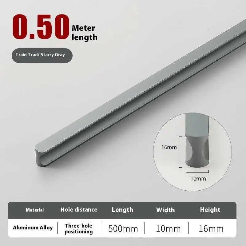 Modern Simple Light Luxury I-Shaped Cabinet Door Handle Extended Round Head Drawer Wardrobe Cabinet Furniture Door Handle