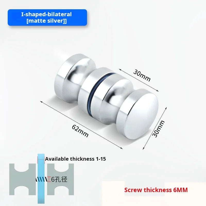 Glass Door Handle Bathroom Door Shower Door Handle Sliding Door Display Cabinet Wine Cabinet Barn Door Single Hole Round Knob