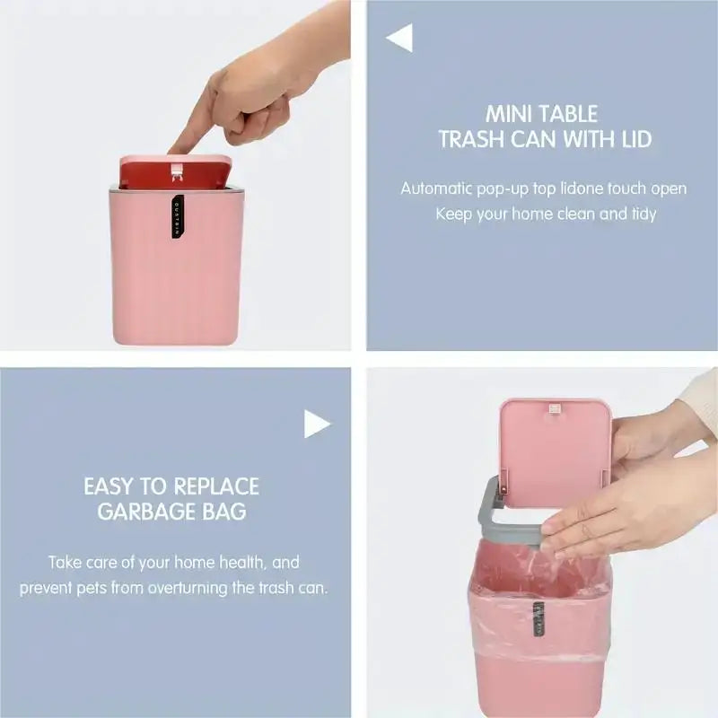 4pcs/set Bathroom Accessories Set, Includes Desktop Trash Can, Soap Dispenser, Toothbrush Holder, Toothbrush Cup, Giftift