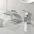 Bathroom waterfall bathtub faucet two-hole cold and hot water Single handle control Sink faucet shower