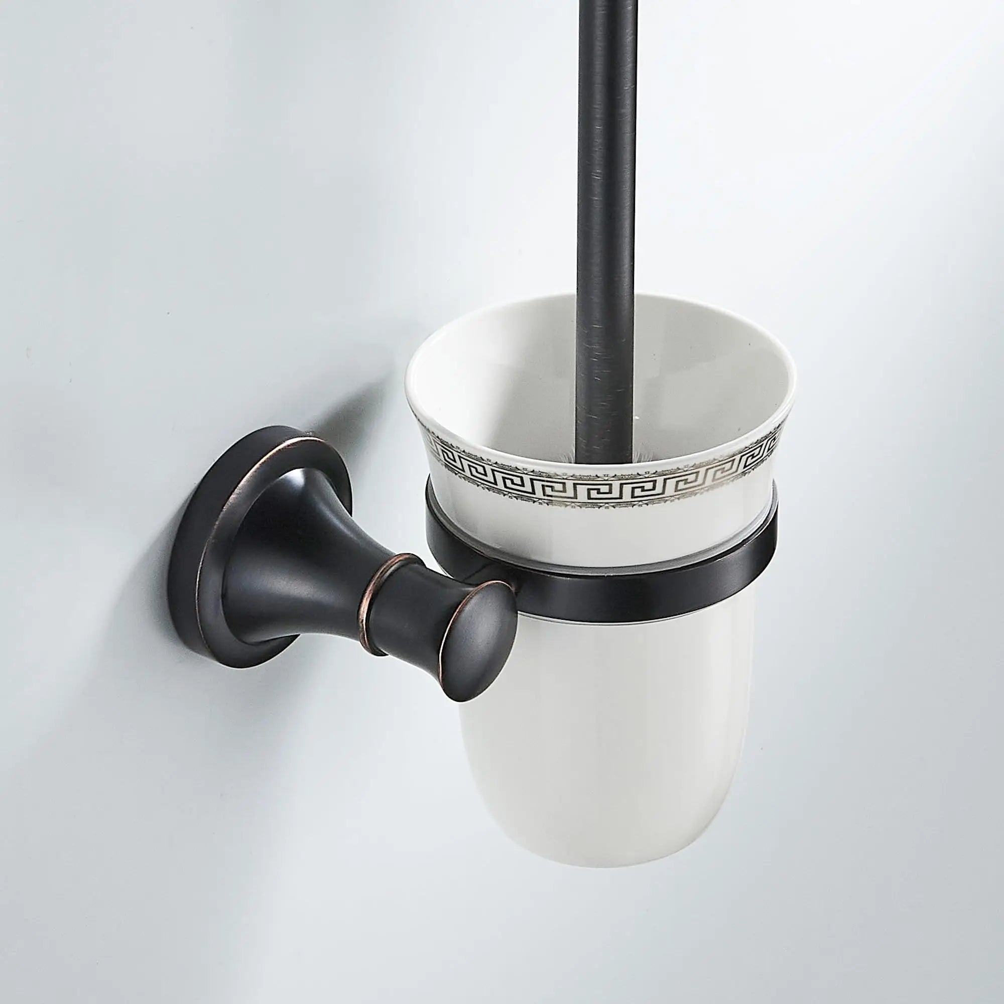 Bathroom Toilet Brush Holder Wall Mounted Oil Rubble Bronze