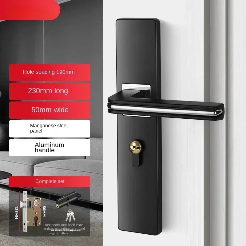 Apartment Room Wood Door Lock Set  House Anti-theft House Interior Door Bedroom Furniture Security Lock For Home Doors With Key
