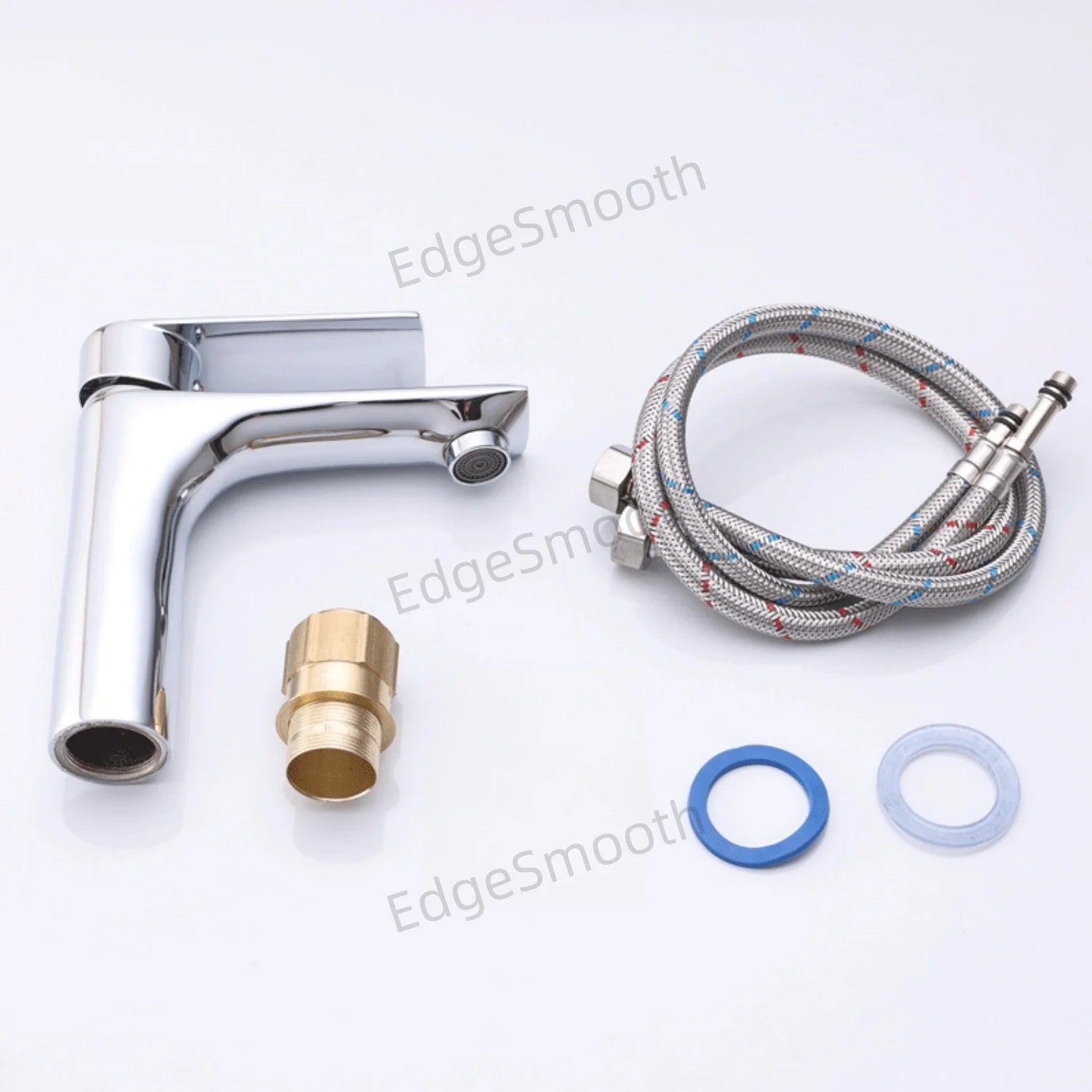 Bathroom Faucets for Sink Single Handle Single Hole Deck Mounted Chrome Anti-Corrosion Anti-Rust Wash Basin Tap Hot and Cold