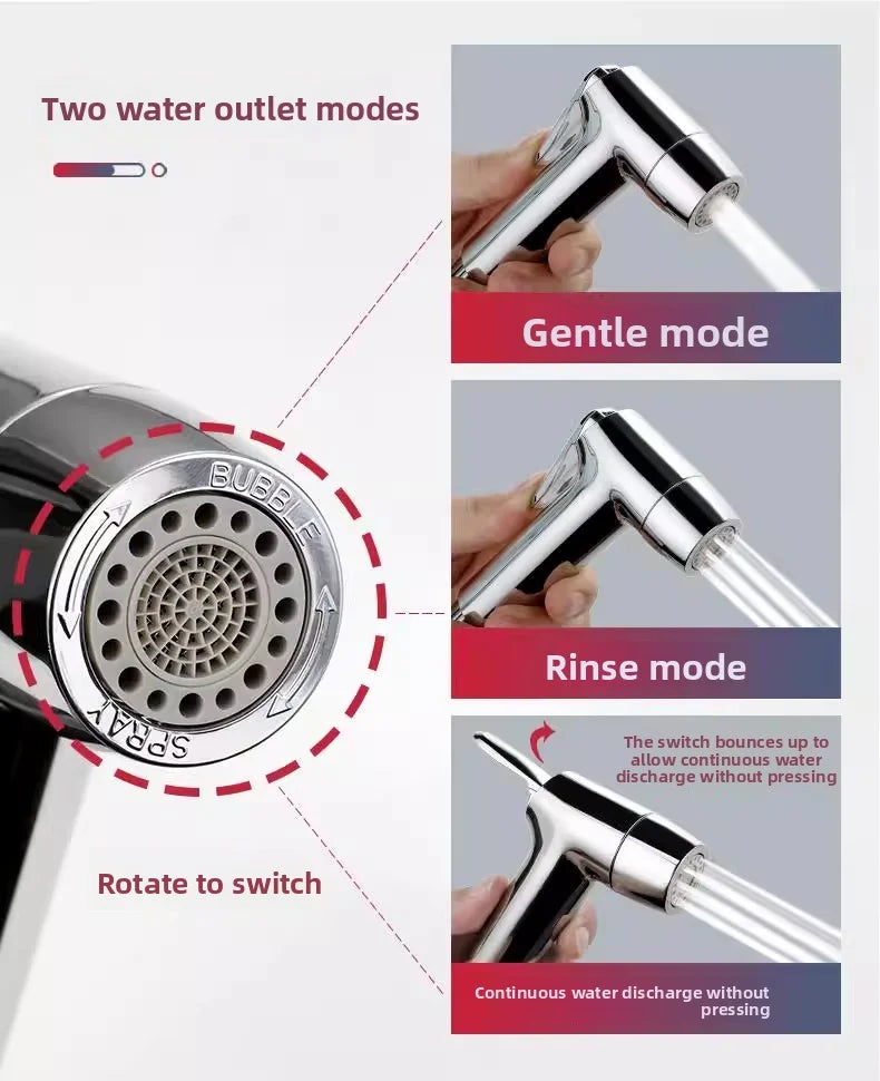 Bathroom accessories, handheld water toilet, dispenser, sprayer, flexible spring shower head, explosion-proof hose, cleaning set