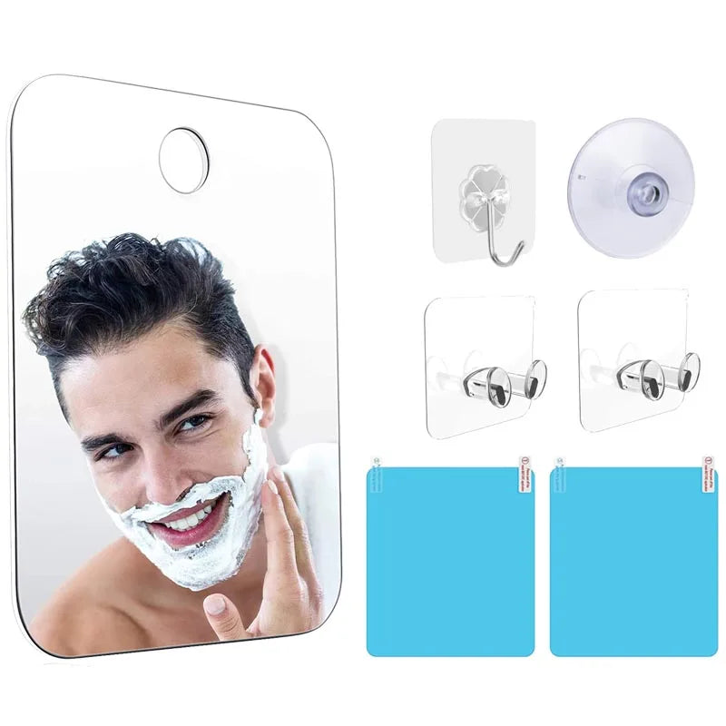 New Acrylic Mirror Shower Shaving Mirror Washroom Travel Accessories For Women Makeup Shaving Bathroom Tools