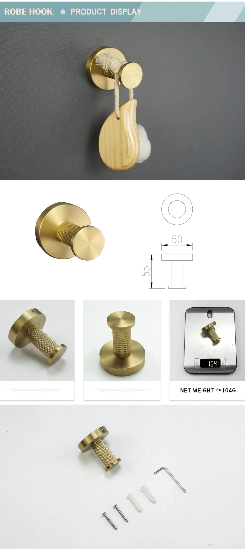 Stainless Steel Gold Brushed Bathroom Toilet Accessories Hardware Set Towel Hook Wall Mounted Paper Holder Toilet Brush Holder