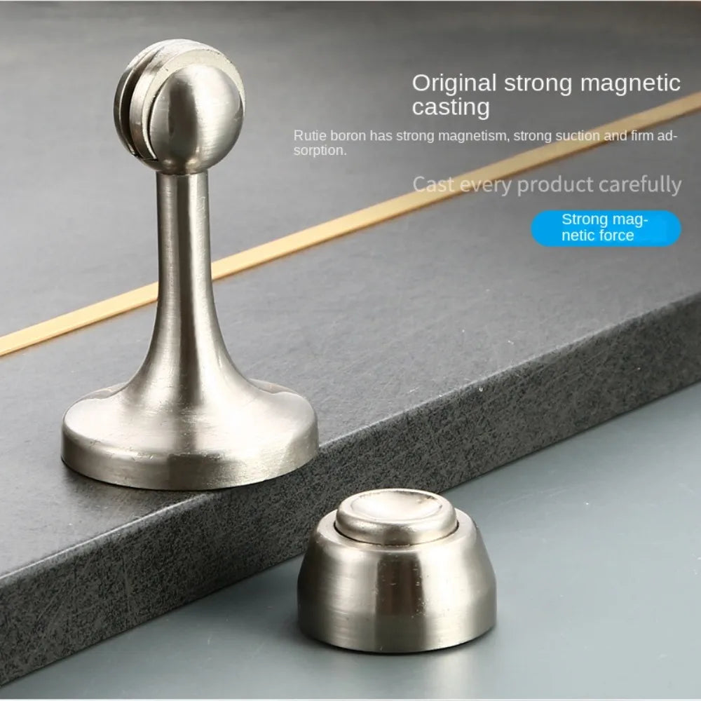 Wall-mounted Type Magnetic Door Stopper Easy Installation Strong Magnetic Door Suction Mute Fixed Door Stop Bumper Wall