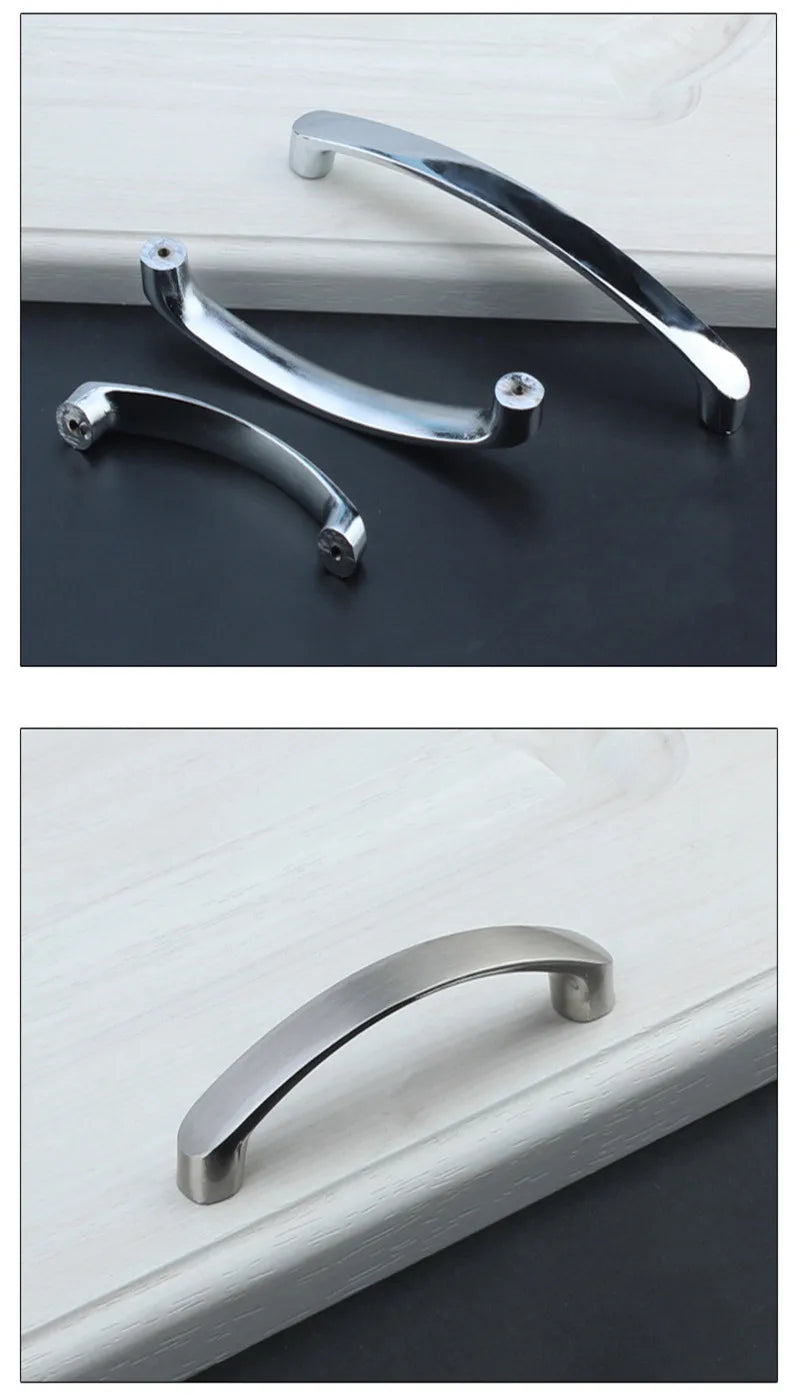 Cabinet Handles Knobs Aluminum Alloy Door Kitchen Knobs Brushed Cabinet Pulls Drawer Modern Furniture Handle Hardware