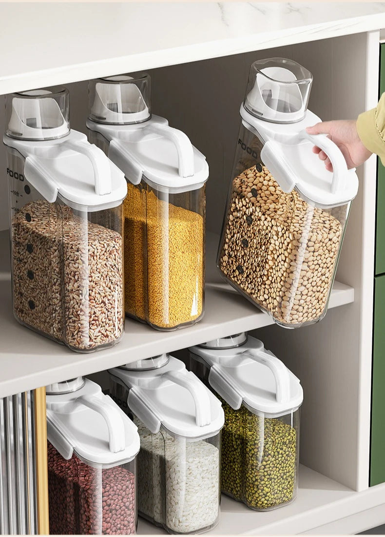 Airtight Food Storage Containers Cereal Dispenser Cereal Container Storage Box Rice Dispenser Grain Dispenser Kitchen Organizer