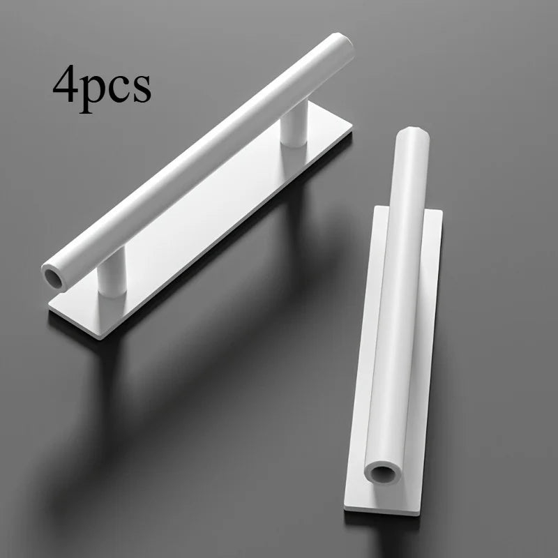 Modern Self-Adhesive Plastic Door Handles, Sliding Doors, Easy-Paste Installation, Door Handles for Cabinets