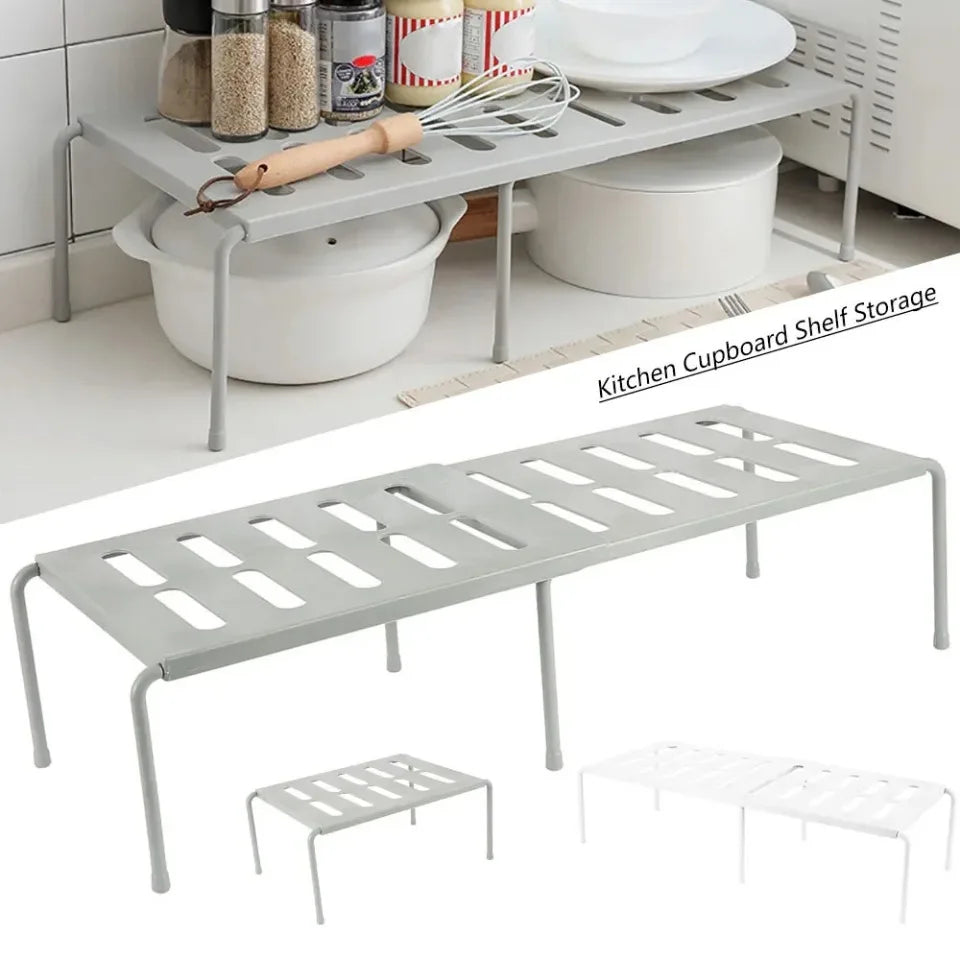 Expandable Shelves Kitchen Storage Rack Shelf Freestanding Spice Organizer Useful Things for Kitchen Household Acceesories Home