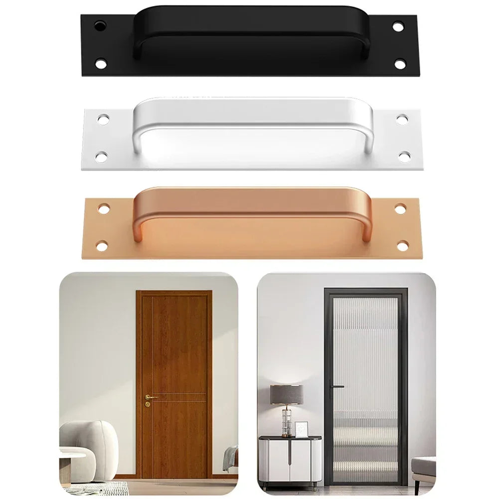 1pc Door Handle Aluminum Alloy Window Cabinet Balcony Sliding Door Pull Closet Furniture Hardware Home Improvement