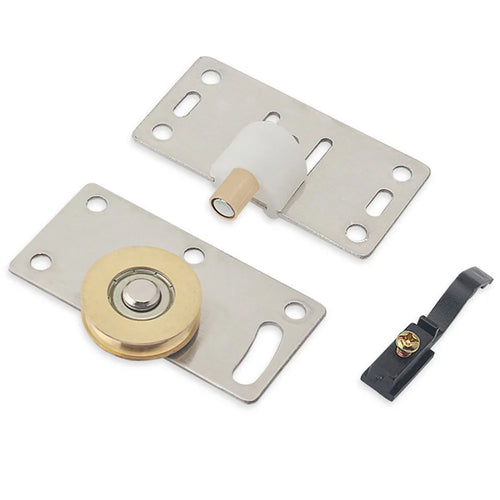 1pc Sliding Door Wheels Pulley Rollers 74x37mm Stainless Steel Furniture Hardware Wardrobe Sliding Door Adjustable Wheels