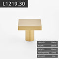 Modern solid brass single hole cabinet door Pull handle Simple wardrobe drawer Cabinet light luxury square knob