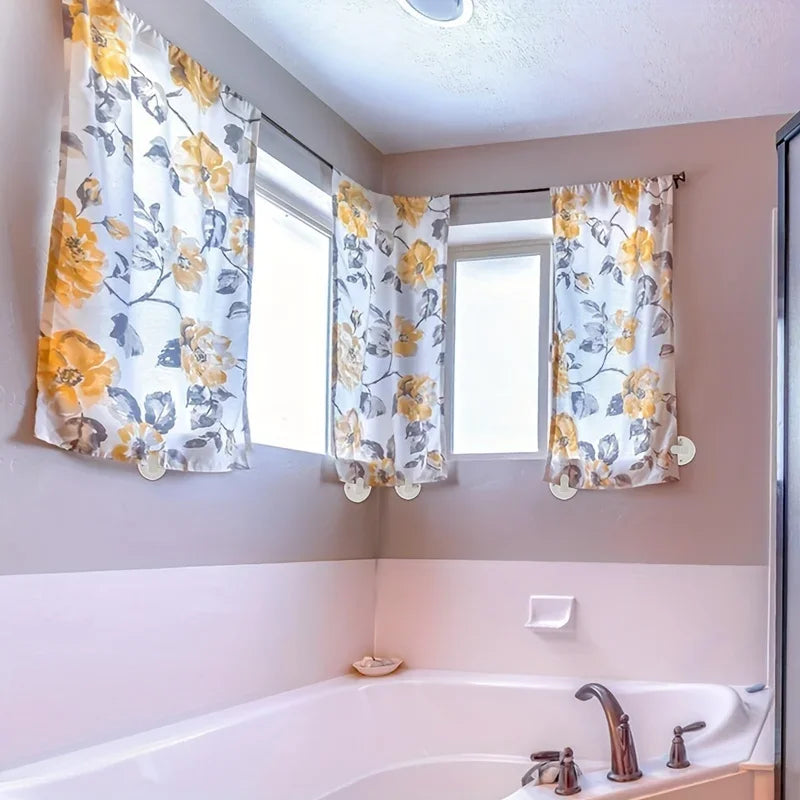 Shower Curtain Clips Shower Room Curtain  Adhesive Windproof Splash Clips Bathroom Curtain Weight Clip Windproof Splash Guard